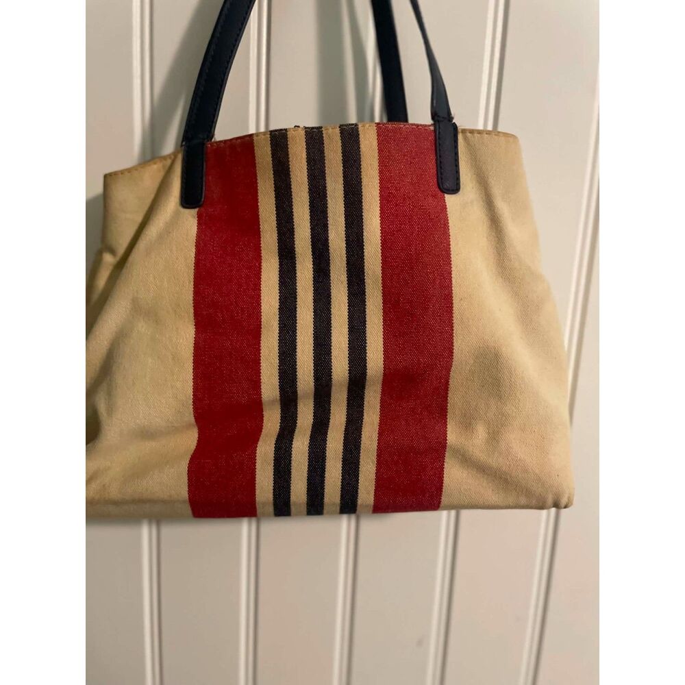 Tommy Hilfiger Striped Handbag, Vintage Red, Navy and White